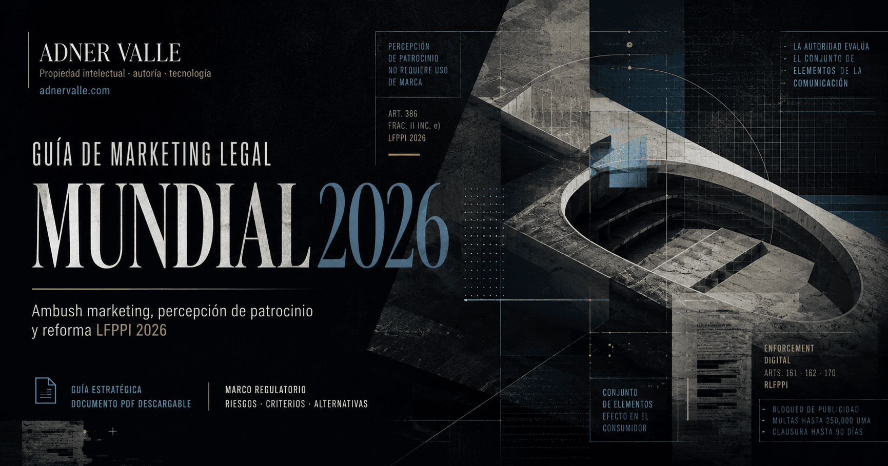 Portada de la guía Marketing legal para el Mundial 2026 en México