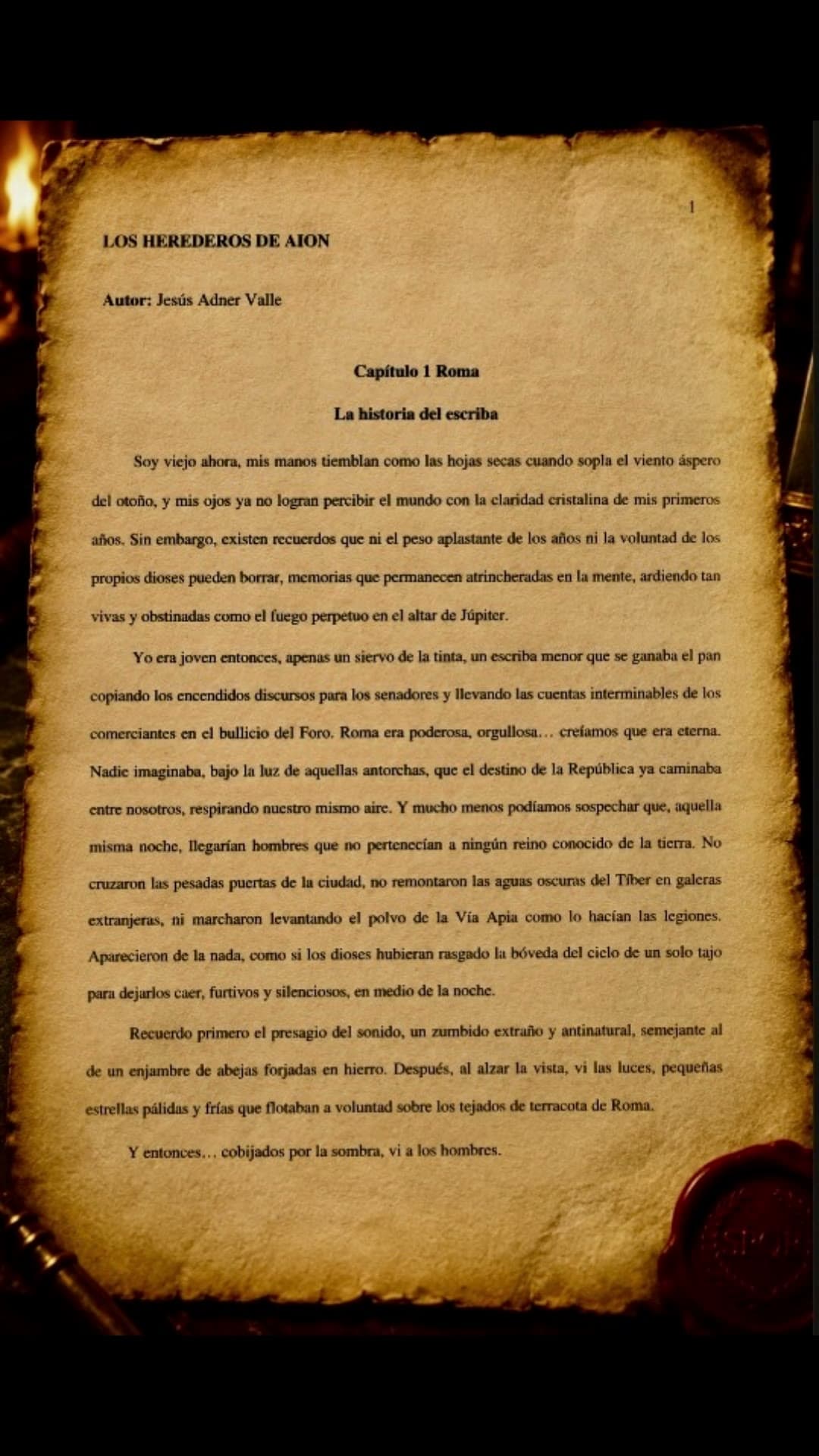 Audio · Capítulo 1 — Roma, narración de Los Herederos de AION